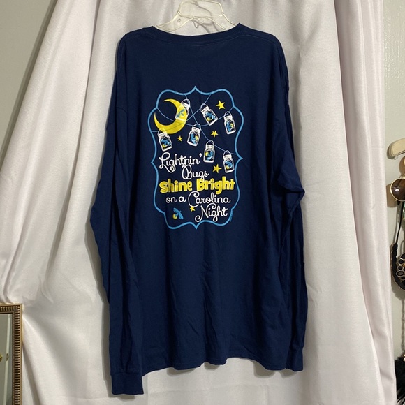 Carolina Nights Long Sleeve Tshirt Size XL Navy - Picture 3 of 7